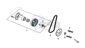 GTS 125I (L8) EU EURO4 drawing OIL PUMP / V-BELT OIL PUMP