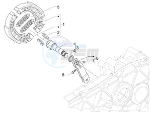 S 125 4T (Euro 3) UK drawing Rear brake - Brake jaw