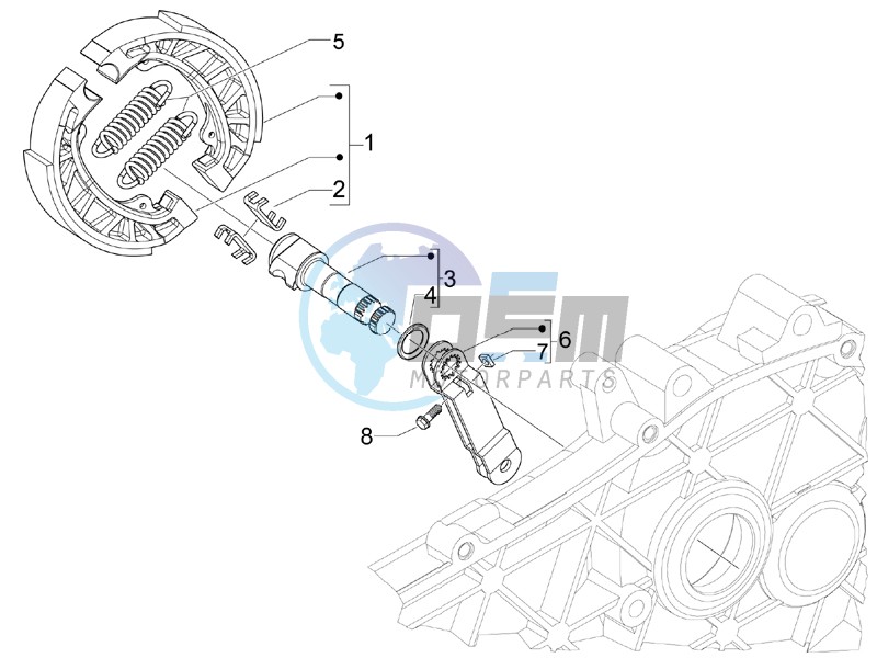 Rear brake - Brake jaw