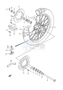 RM125 (E28) drawing REAR WHEEL