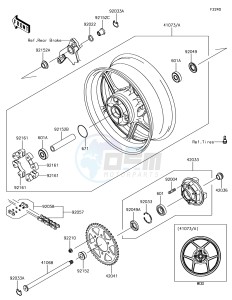 Z1000 ZR1000HHF XX (EU ME A(FRICA) drawing Rear Hub