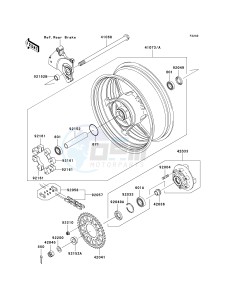 ZR 750 L [Z750 AU] (L7F-L8F) L7F drawing REAR HUB