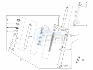 Typhoon 50 2T E2 (EMEA) drawing Fork/steering tube - Steering bearing unit