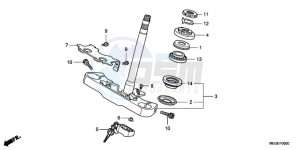 VT750CA9 Europe Direct - (ED / MME) drawing STEERING STEM