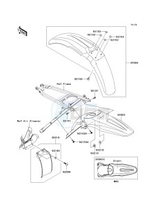 KX 250 T [KX250F] (T8F) T8F drawing FENDERS