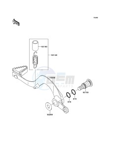 KX450F KX450E9F EU drawing Brake Pedal