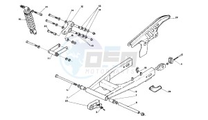 Tuareg Rally 50 drawing Rear swing arm