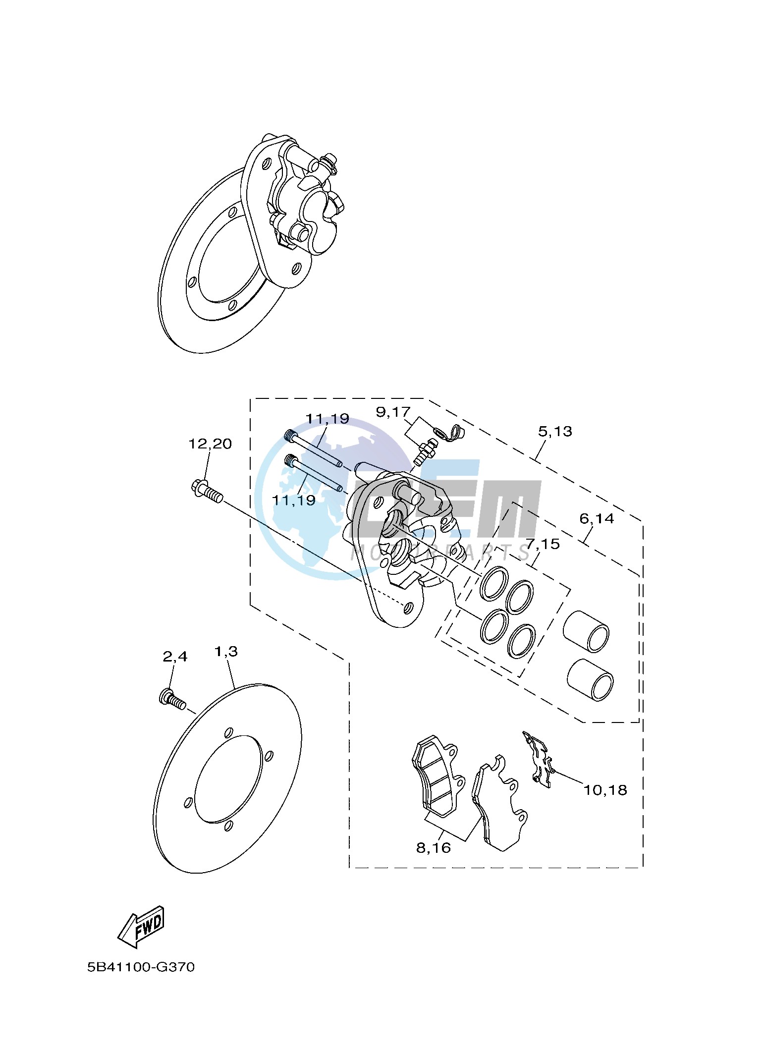 REAR BRAKE CALIPER