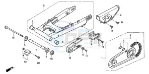 XR80R drawing SWINGARM