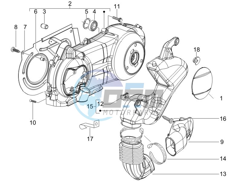 Crankcase cover - Crankcase cooling