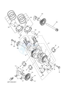 XT1200Z (23PM) drawing CRANKSHAFT & PISTON