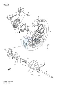 TU250X (E28) drawing REAR WHEEL