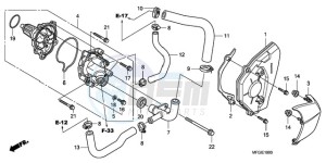 CB600FA3A UK - (E / ABS MKH ST) drawing WATER PUMP