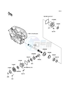 KVF750 4x4 KVF750-A1 EU GB drawing Front Bevel Gear