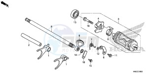 TRX500FPAE TRX500FPA Europe Direct - (ED) drawing GEARSHIFT FORK/ GEARSHIFT DRUM