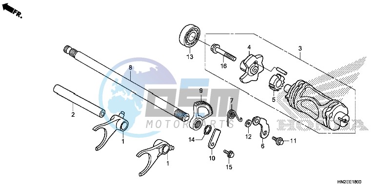 GEARSHIFT FORK/ GEARSHIFT DRUM