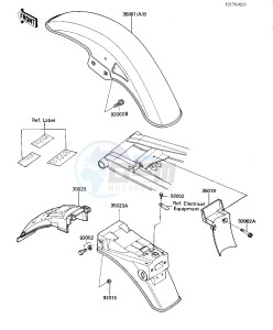 ZX 550 A [GPZ] (A1-A3) [GPZ] drawing FENDERS