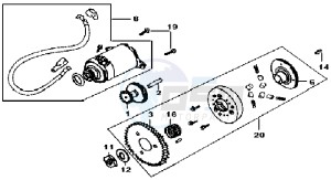 MEGALO 125 drawing STARTER / OIL PUMP