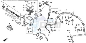 TRX400EX FOURTRAX 400 EX drawing FR. BRAKE MASTER CYLINDER (TRX400EX5,6)