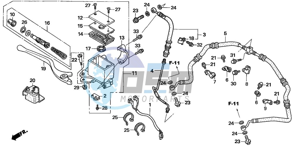 FR. BRAKE MASTER CYLINDER (TRX400EX5,6)