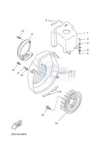 CW50E (2DW1) drawing AIR SHROUD & FAN