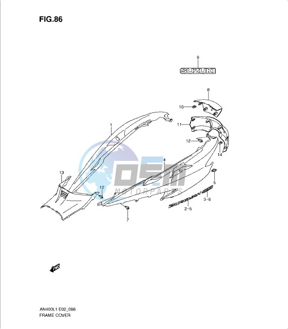 FRAME COVER (AN400L1 E2)