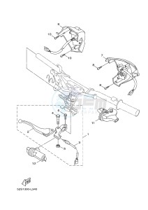 HW151 XENTER 150 (52S3) drawing HANDLE SWITCH & LEVER