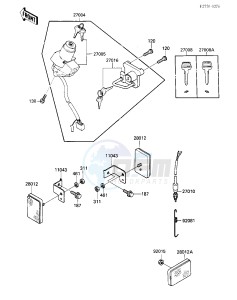 KL 250 D [KLR250] (D2-D3) [KLR250] drawing IGNITION SWITCH_LOCKS_REFLECTORS