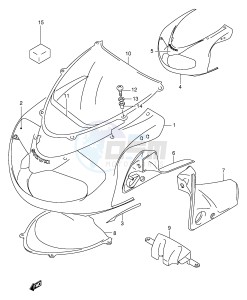 TL1000R (E2) drawing COWLING BODY (MODEL W)