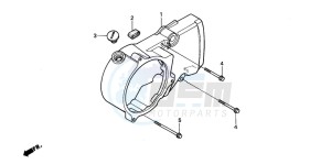 TRX90 FOURTRAX 90 drawing LEFT CRANKCASE COVER