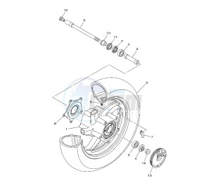 YP MAJESTY ABS 400 drawing FRONT WHEEL