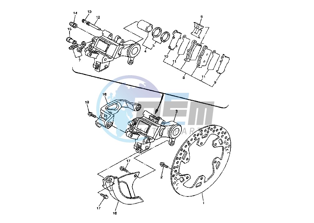 REAR BRAKE CALIPER