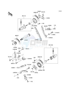 KVF 650 E [BRUTE FORCE 650 4X4 HARDWOODS GREEN HD] (E6F-E9F) E6F drawing CAMSHAFT-- S- -_TENSIONER