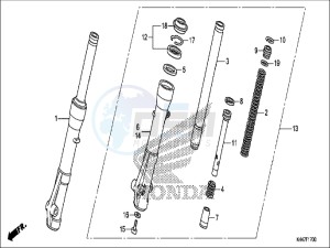 NSC110MPDH UK - (E) drawing FRONT FORK