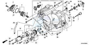 CBR650FAG CBR650F 6ED - (6ED) drawing FRONT CRANKCASE COVER