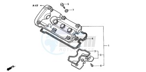 CB600F CB600F drawing CYLINDER HEAD COVER (CB600F2/F22)