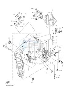 FJR1300AE FJR1300-AS ENGLAND drawing REAR SUSPENSION