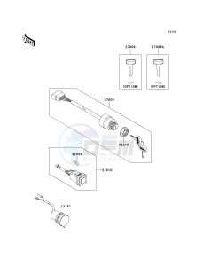 KAF 620 R [MULE 4010 TRANS4X4] (R9F-RAFA) RAF drawing IGNITION SWITCH