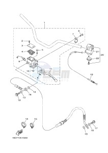 YFM90R (43DD 43DE 43DF 43DD) drawing REAR MASTER CYLINDER