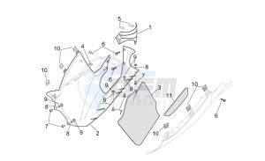 RSV 2 1000 drawing Central body - RH fairings