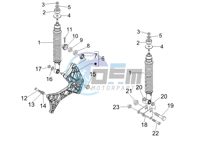 Rear suspension - Shock absorber - s