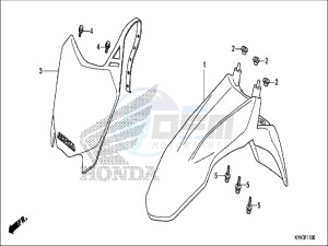 CRF110FH Europe Direct - (ED) drawing FRONT FENDER