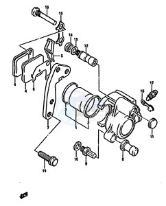 DR125S (F-H-J) drawing FRONT CALIPERS