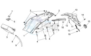 Griso S.E. 1200 8V drawing Rear body - Mudguard