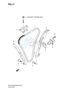 GSX-R750 (E3-E28) drawing CAM CHAIN