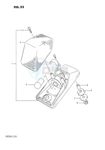 DR250 (E24) drawing TAIL LAMP