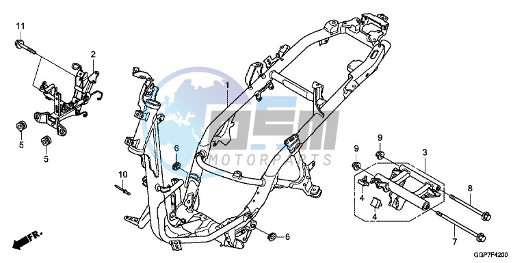 FRAME BODY (NSC50/MPD/WH)