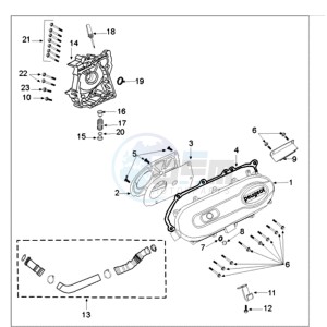 TWEET 50 A PMX drawing CRANKCASE COVER