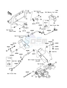 MULE_600 KAF400B7F EU drawing Front Brake Piping