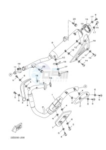 WR125R (22B7 22B7 22B7) drawing EXHAUST